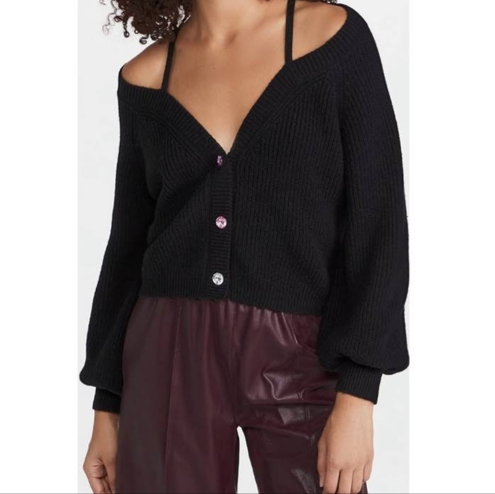 Cami NYC Elizabeth cardigan top black small